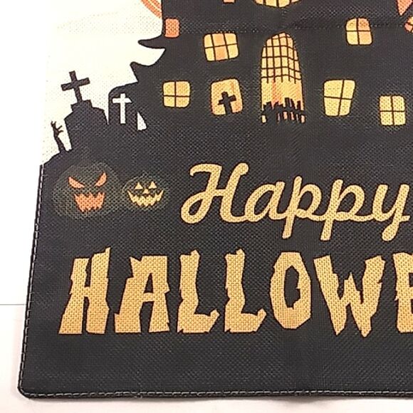 Halloween Garden Flag Castle Bat Party Decoration 12" X 18" Woven Sturdy - Picture 3 of 9